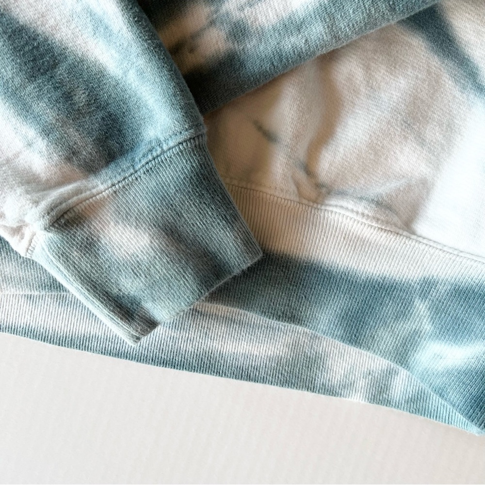 Good American Boyfriend Tie Dye Sweatshirt Crewneck Orion Blue Size Small - Picture 7 of 12